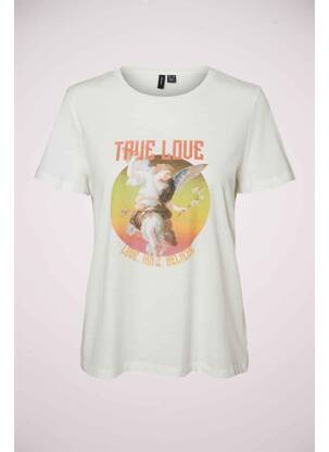T-marškinys baltas VERO MODA moteris