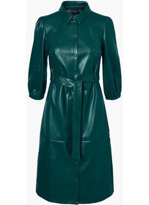 Pusilgių suknelė žalias VERO MODA moteris