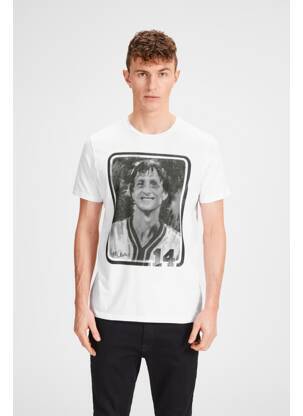 T-marškinys baltas JACK & JONES vyras