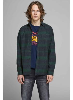 Ilgomis rankovėmis marškinys žalias JACK & JONES vyras