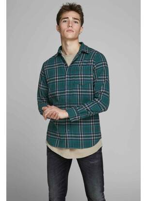 Ilgomis rankovėmis marškinys žalias JACK & JONES vyras