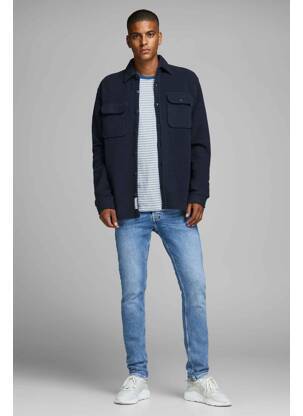 Ilgomis rankovėmis marškinys mėlyna JACK & JONES vyras