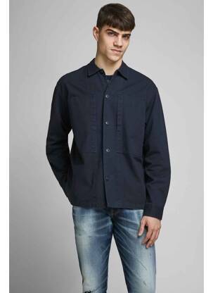 Ilgomis rankovėmis marškinys mėlyna JACK & JONES vyras