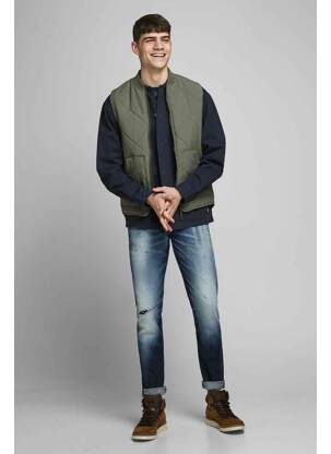 Ilgomis rankovėmis marškinys mėlyna JACK & JONES vyras