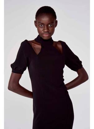 Pusilgių suknelė juodas ASTRID BLACK LABEL moteris