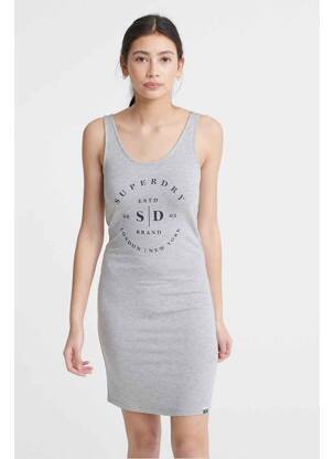 Pusilgių suknelė pilka SUPERDRY moteris