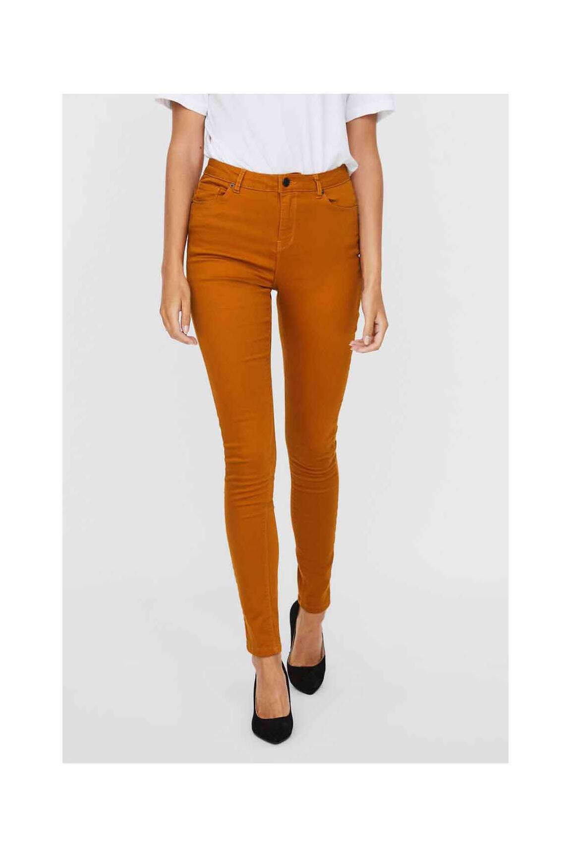 Lieknos kelnės rudas VERO MODA moteris