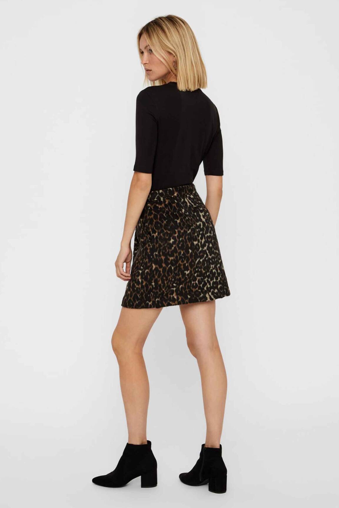 Trumpas sijonas rudas VERO MODA moteris