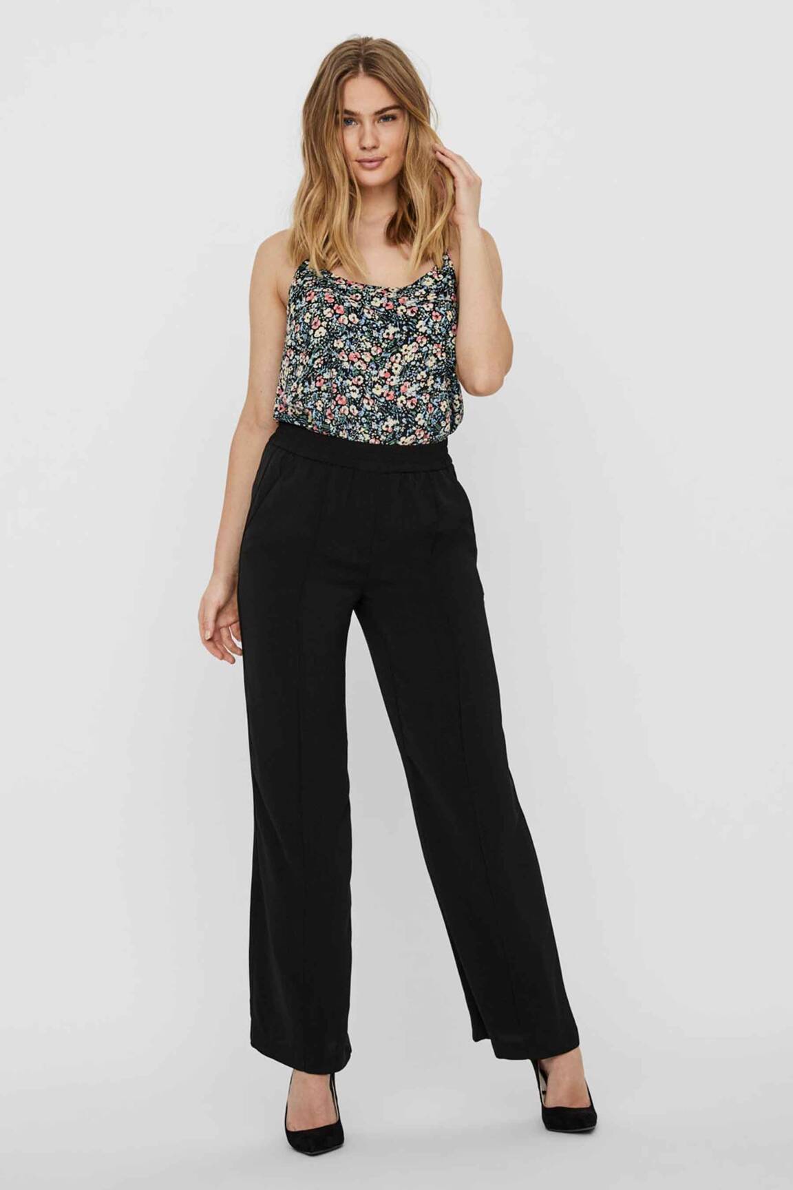 Platus kelnes juodas VERO MODA moteris