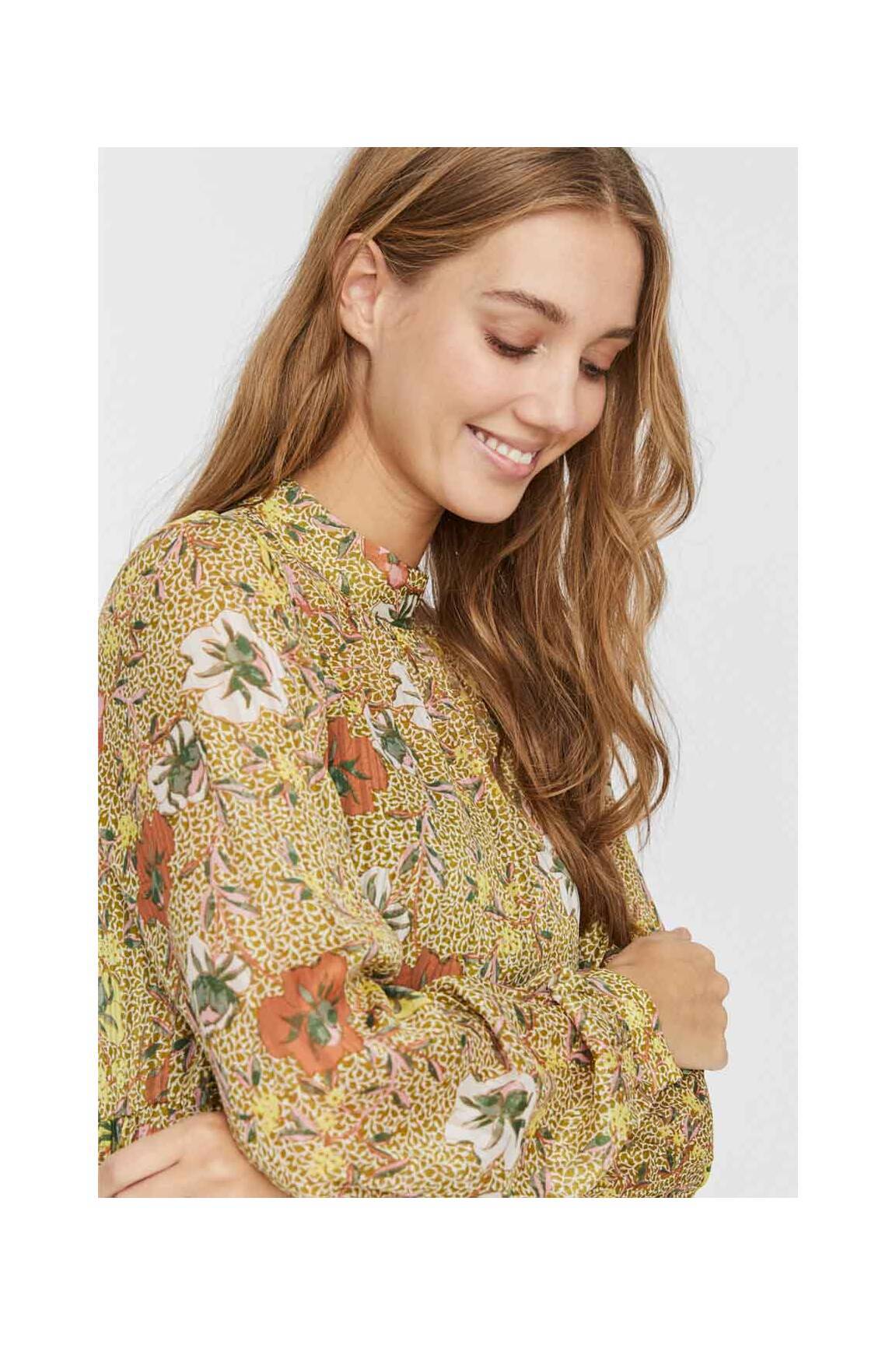 Pusilgių suknelė žalias VERO MODA moteris