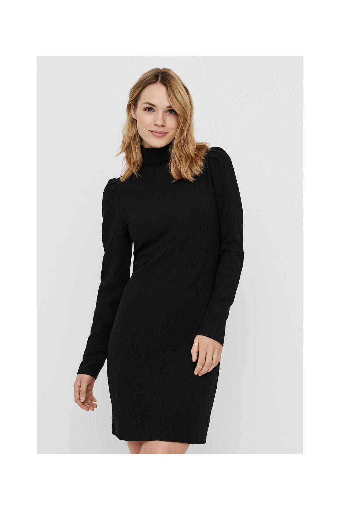 Pusilgių suknelė juodas VERO MODA moteris
