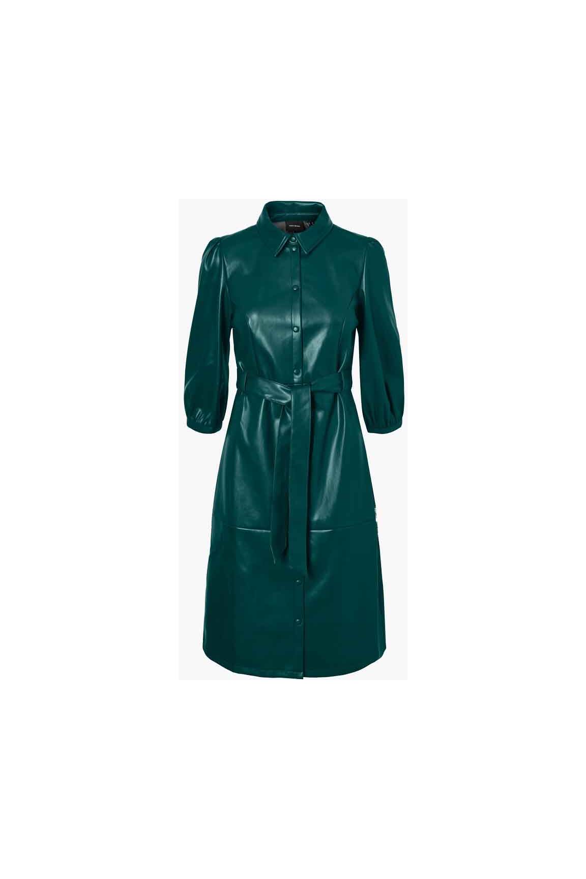 Pusilgių suknelė žalias VERO MODA moteris