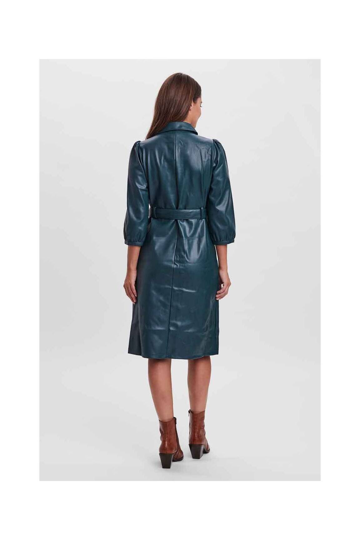 Pusilgių suknelė žalias VERO MODA moteris