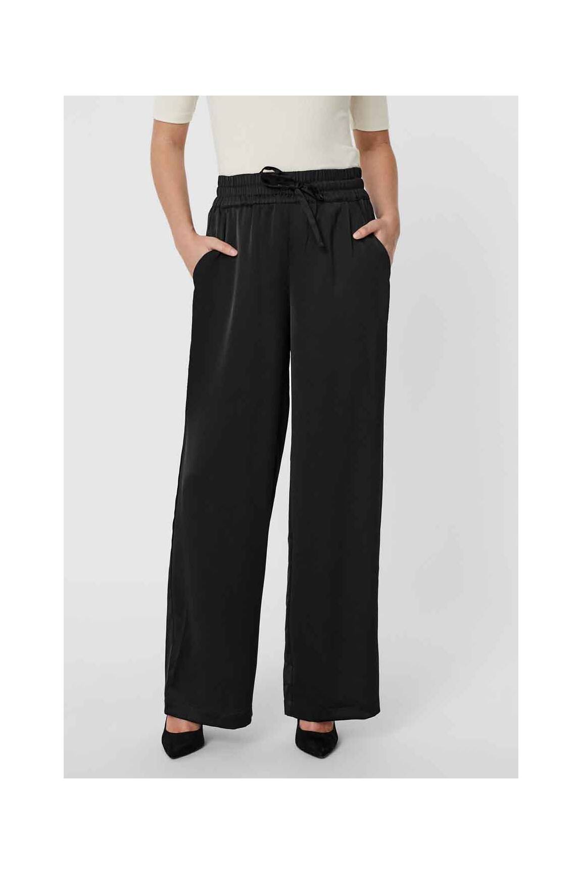 Platus kelnes juodas VERO MODA moteris