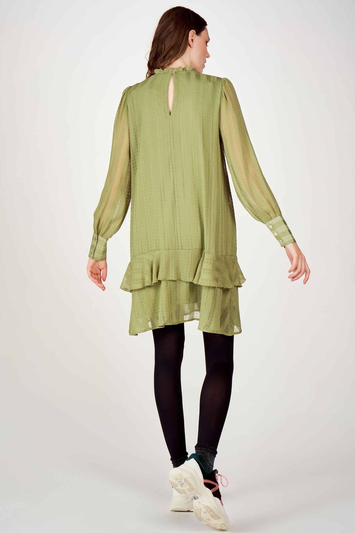Pusilgių suknelė žalias VERO MODA moteris