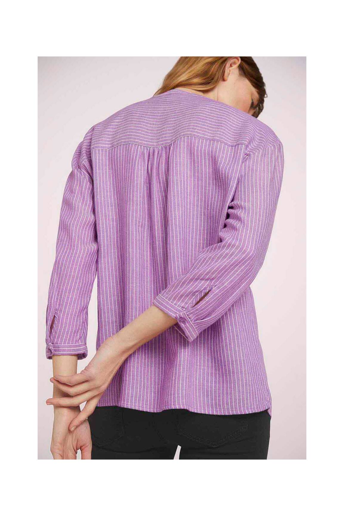 Moteriškas marškinys violetinis TOM TAILOR moteris