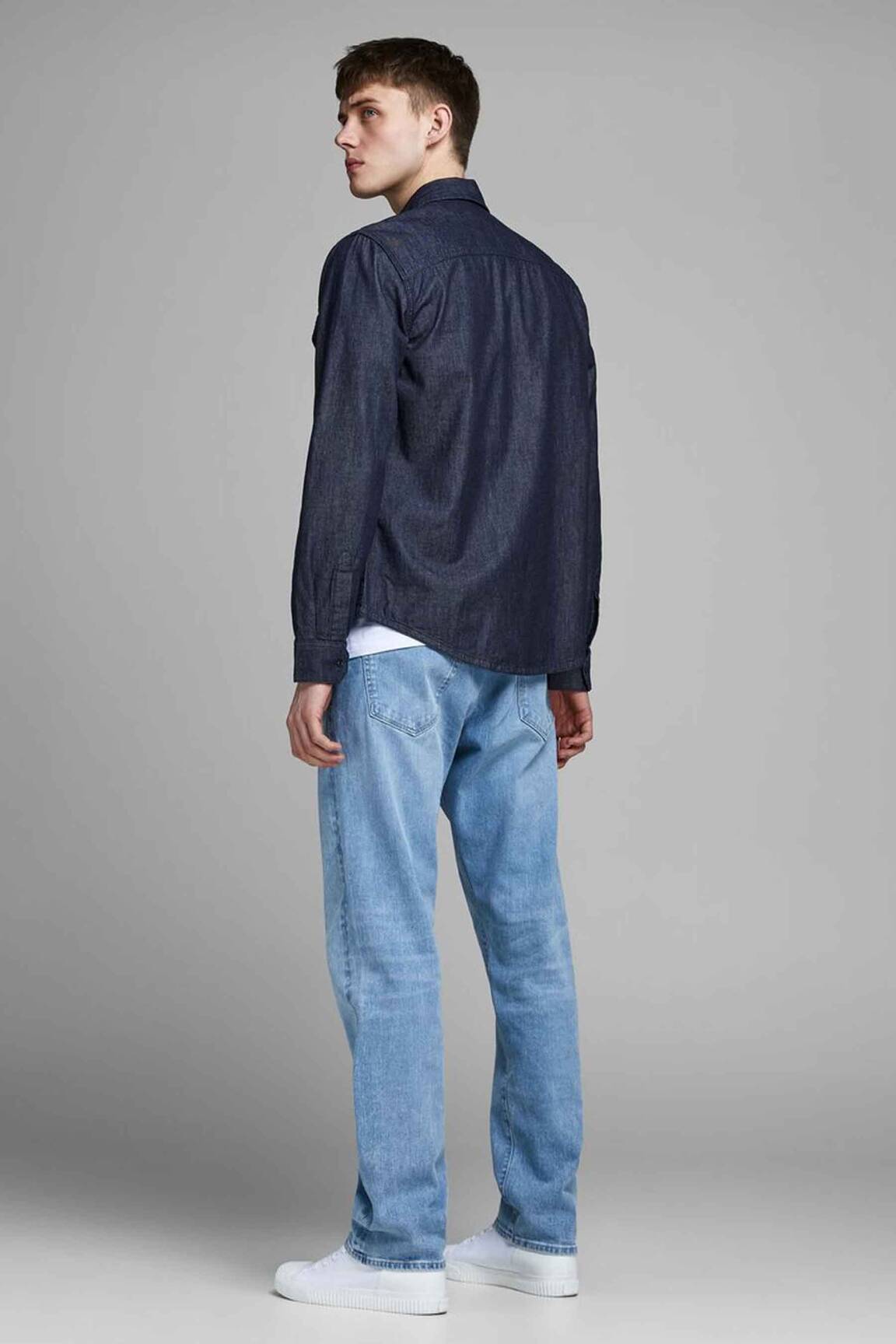 Džinsinė striukė mėlyna JACK & JONES vyras