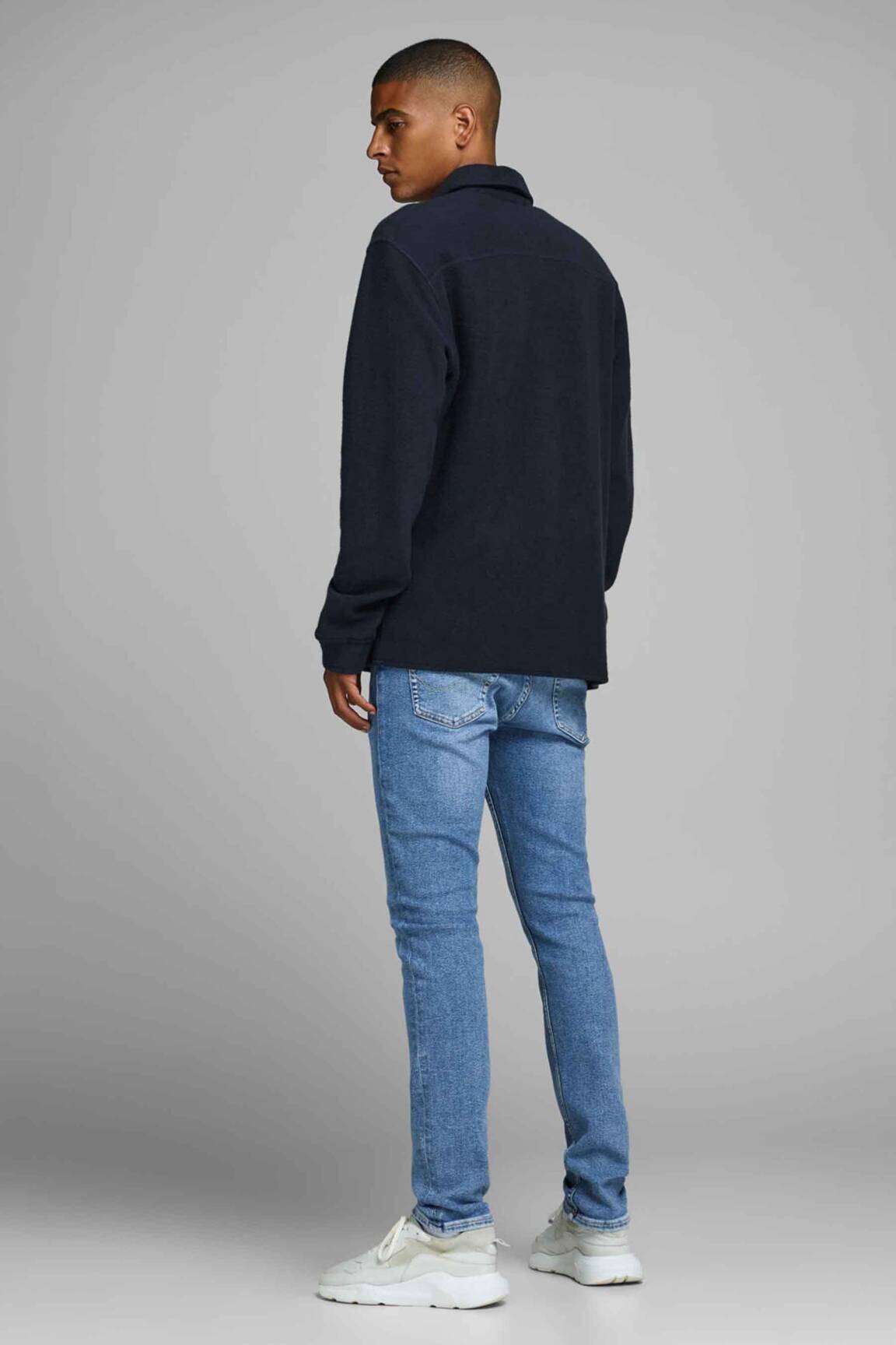 Ilgomis rankovėmis marškinys mėlyna JACK & JONES vyras