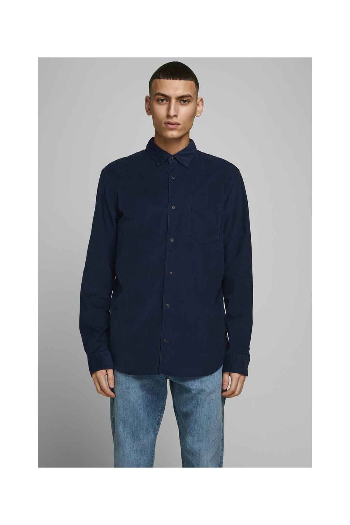 Ilgomis rankovėmis marškinys mėlyna JACK & JONES vyras