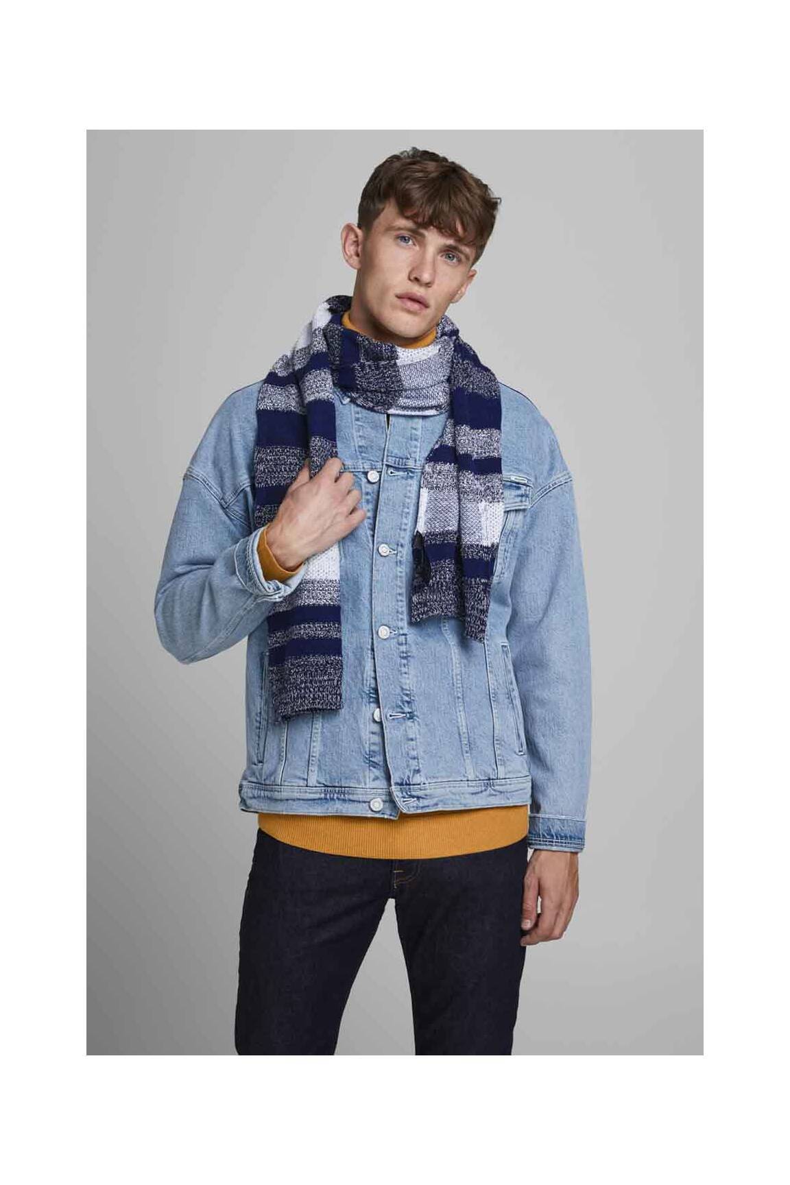 Šalikas mėlyna JACK & JONES vyras