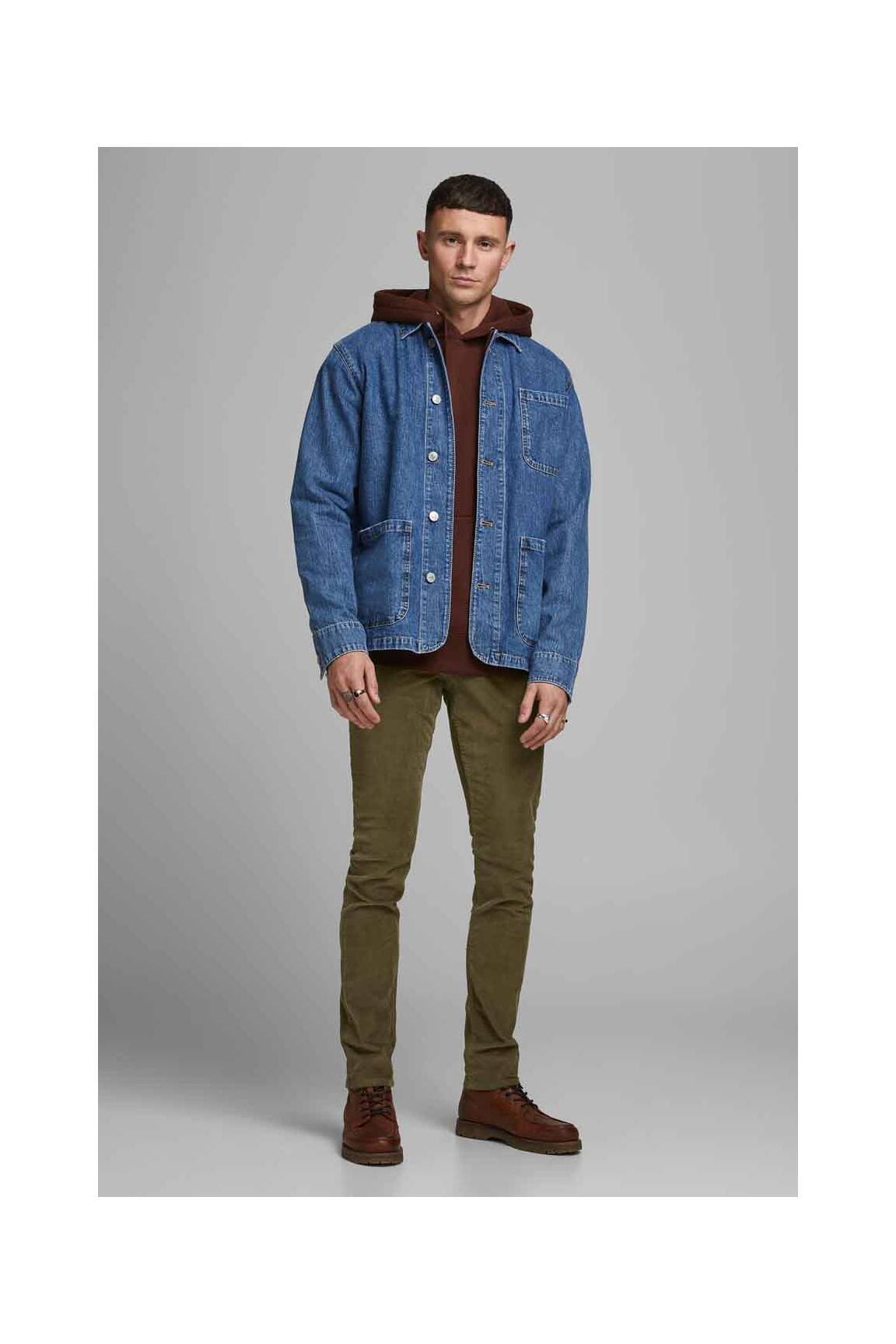 Lieknos kelnės rudas JACK & JONES vyras