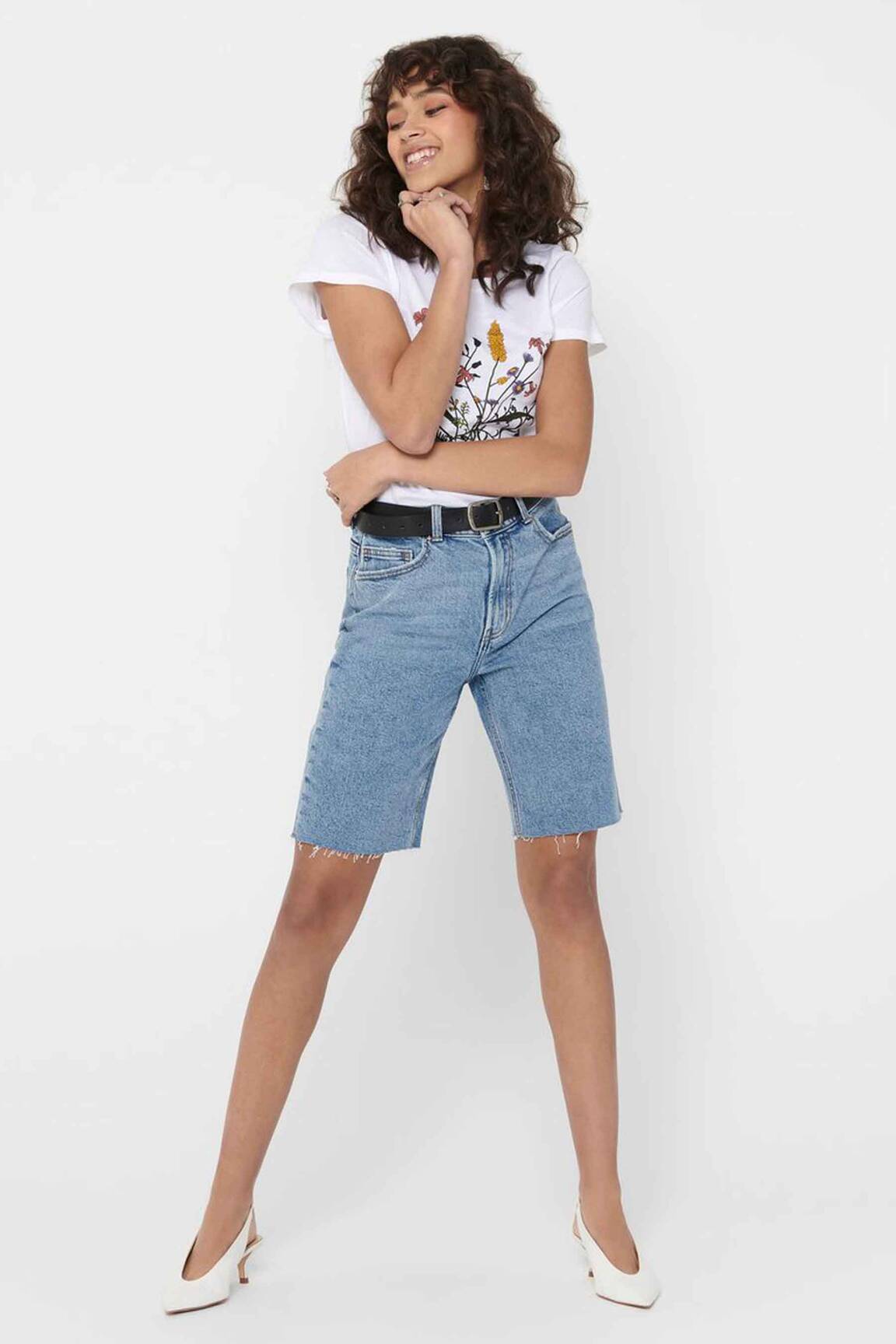 Bermudas mėlyna ONLY moteris