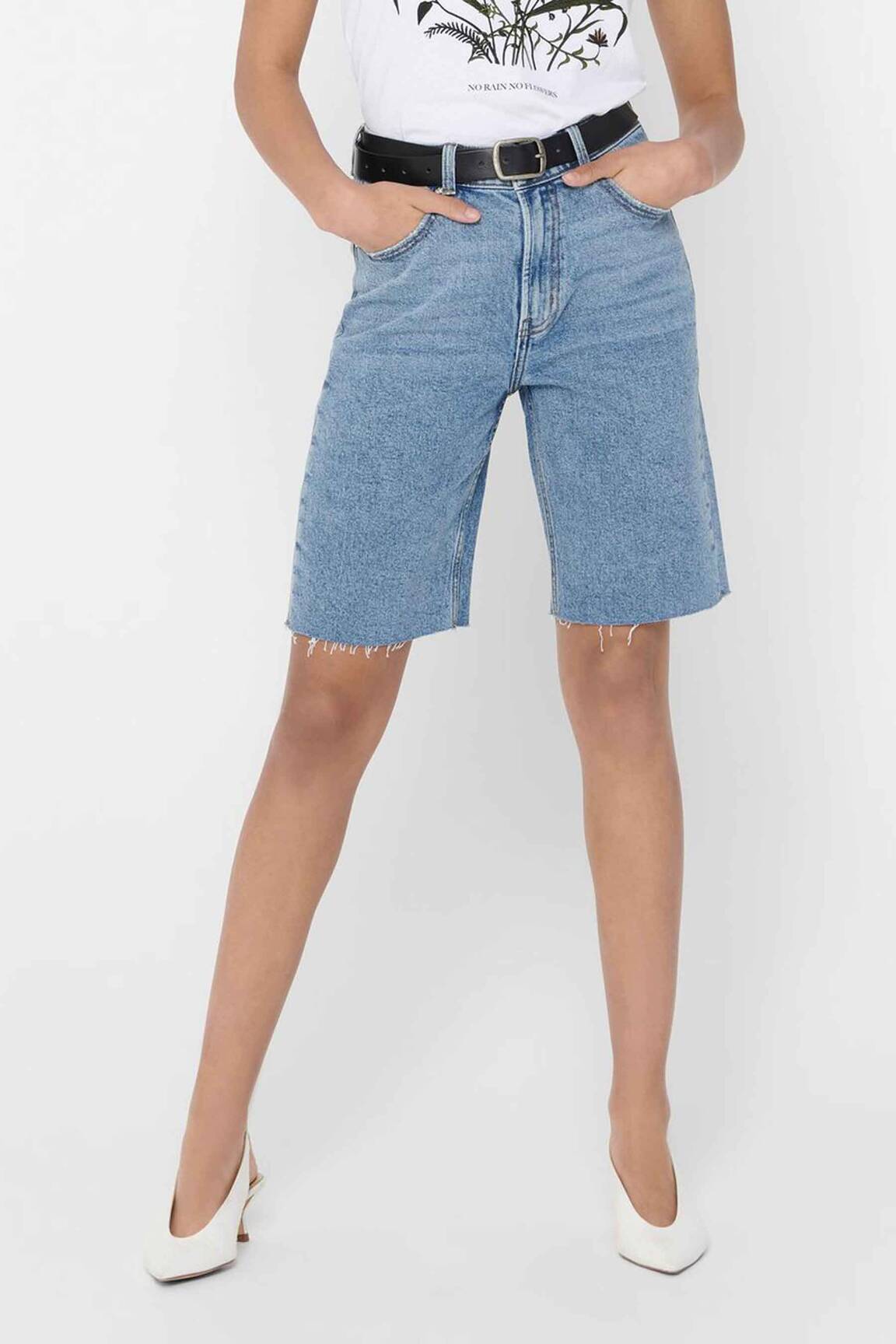 Bermudas mėlyna ONLY moteris