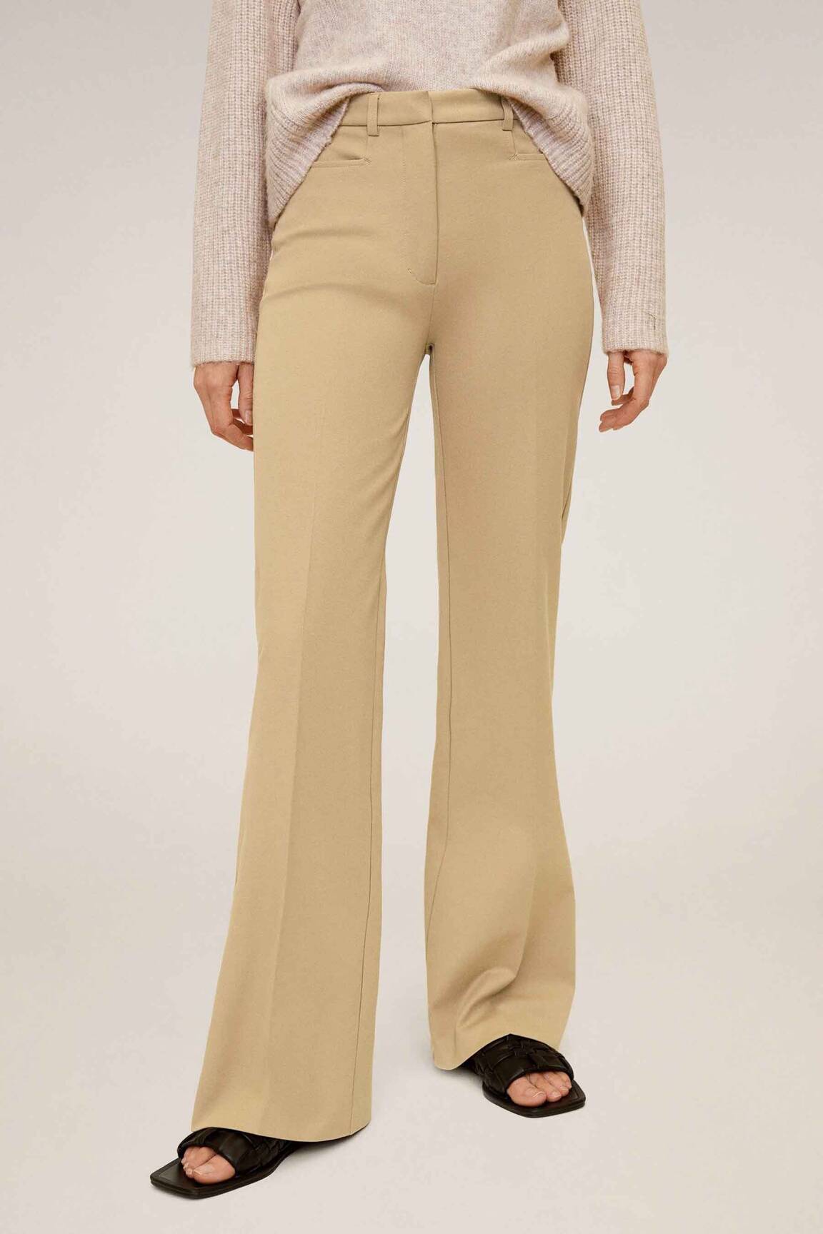 Chino kelnė rudas MANGO moteris