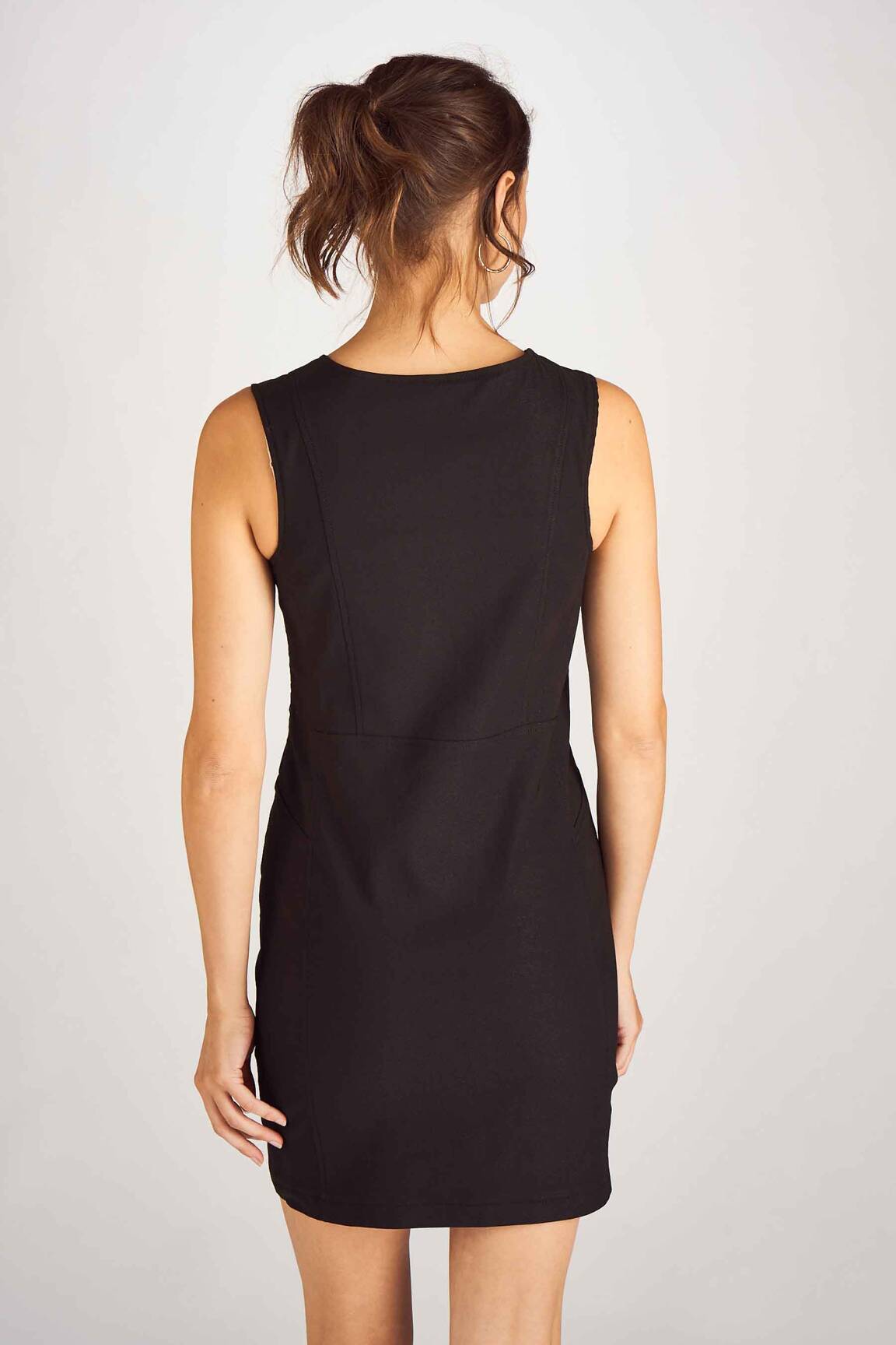 Pusilgių suknelė juodas ASTRID BLACK LABEL moteris