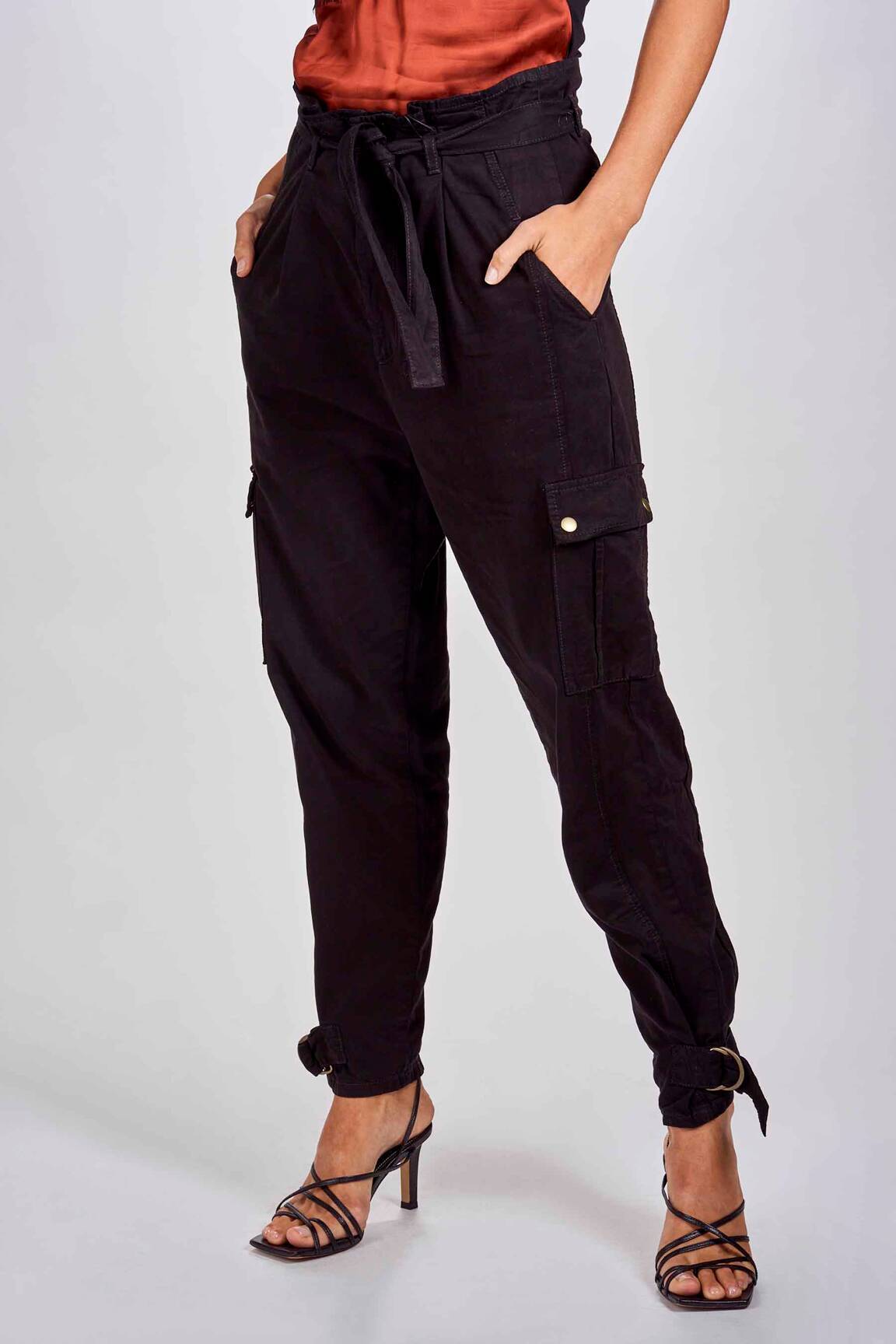 Kargo kelnė juodas ASTRID BLACK LABEL moteris