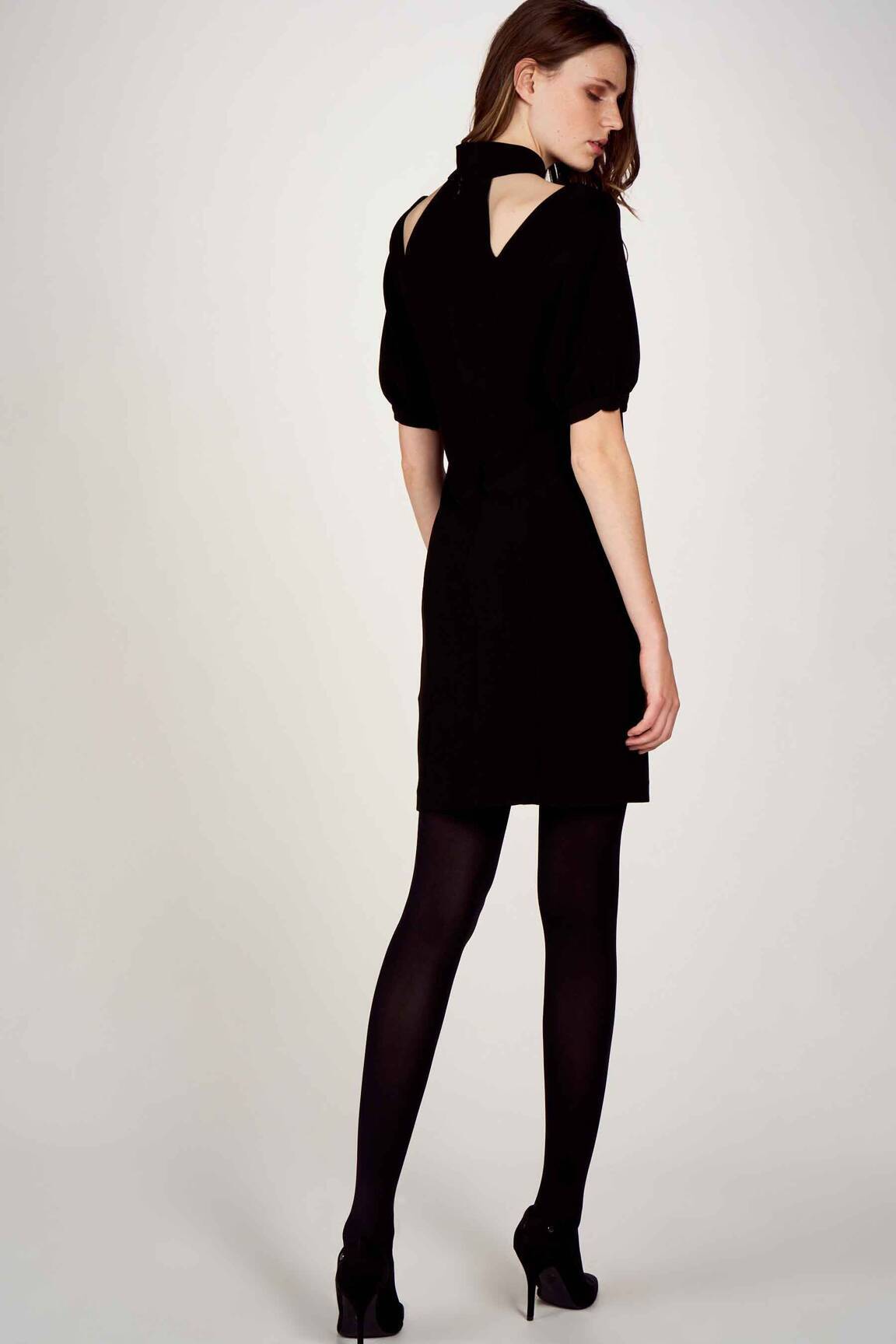 Pusilgių suknelė juodas ASTRID BLACK LABEL moteris