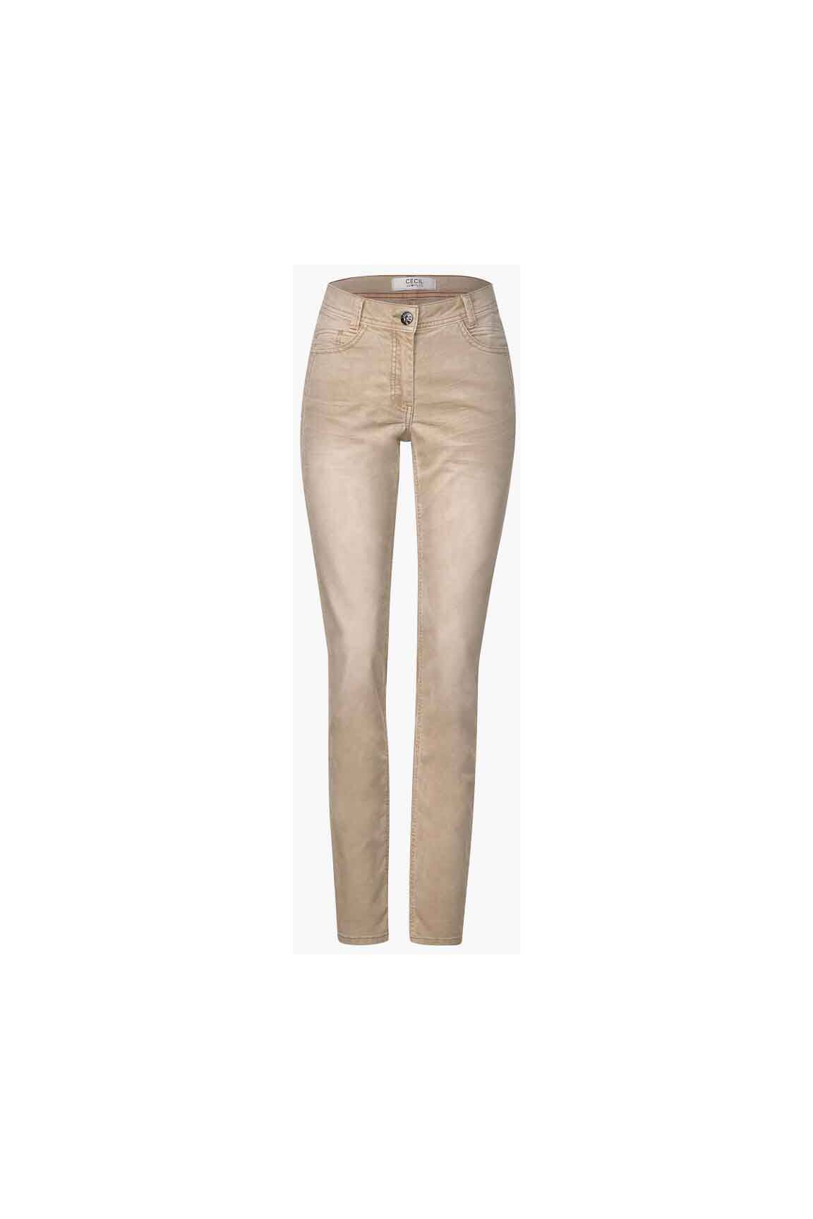 Pantalon bežinis CECIL moteris