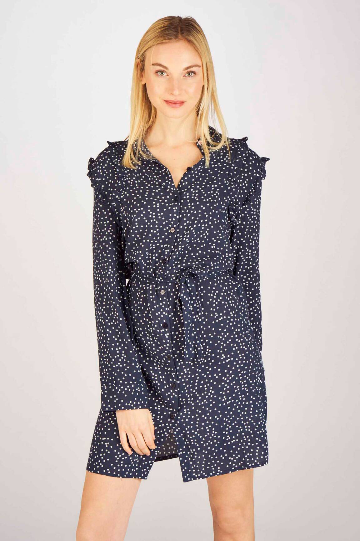 Trumpa suknelė mėlyna CLOUDS OF FASHION moteris