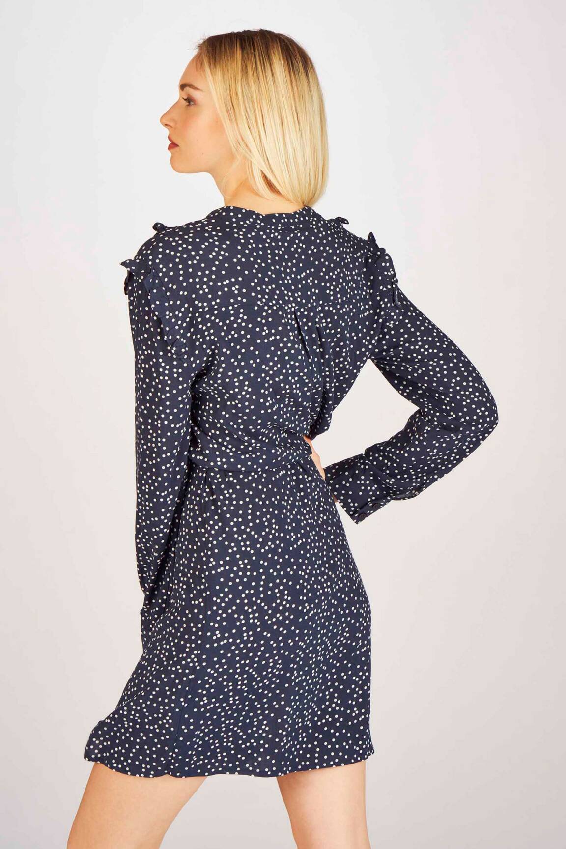 Trumpa suknelė mėlyna CLOUDS OF FASHION moteris