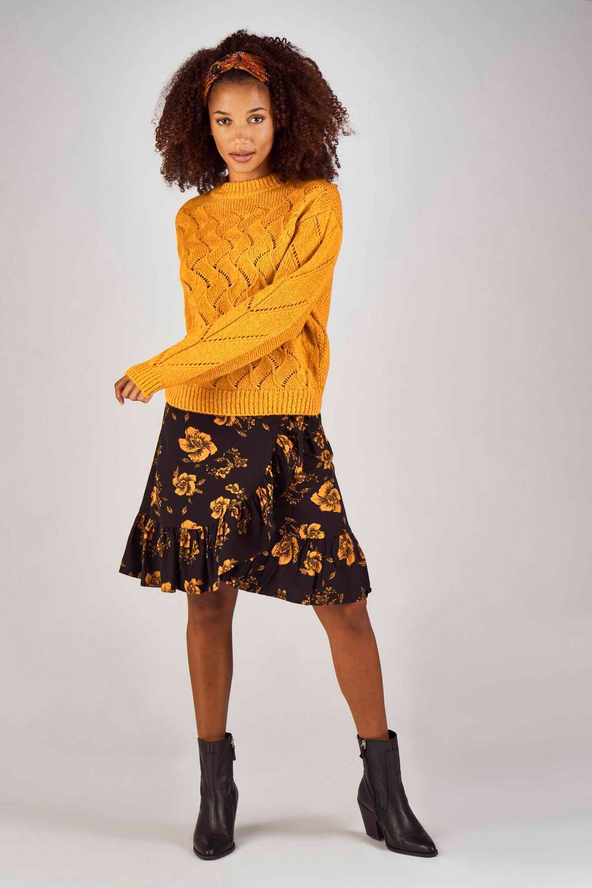 Mini sijonas juodas CLOUDS OF FASHION moteris
