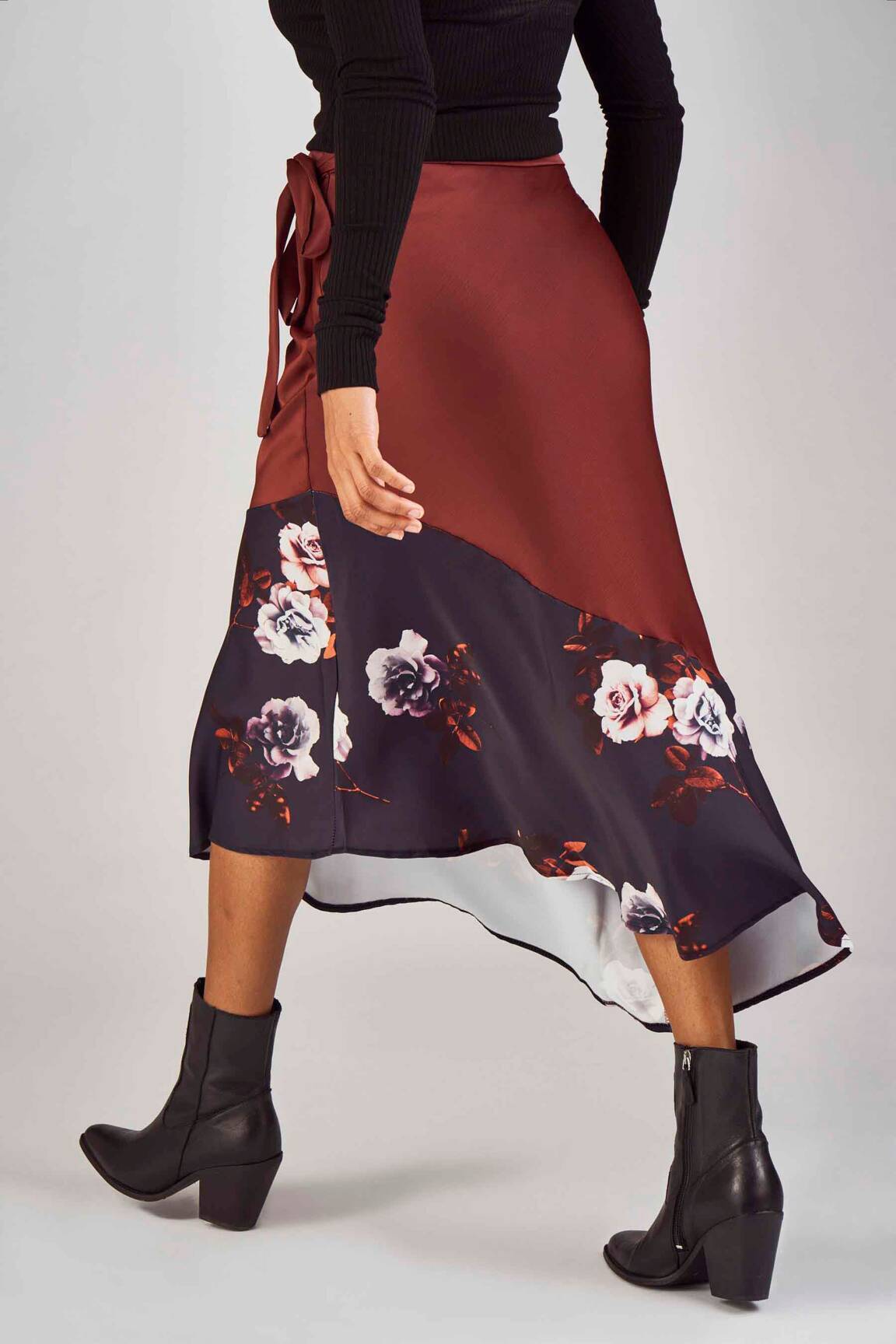 Ilgas sijonas raudona CLOUDS OF FASHION moteris