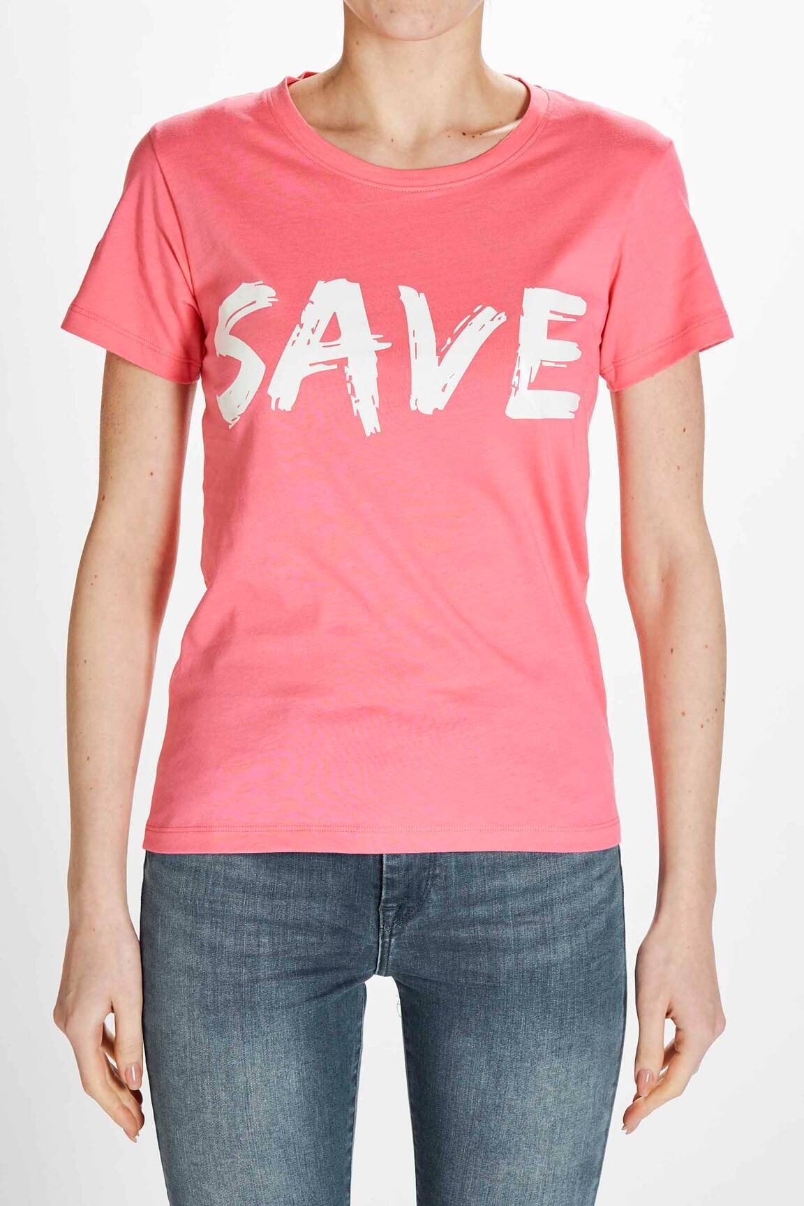 T-marškinys rožinė SAVE THE DUCK moteris