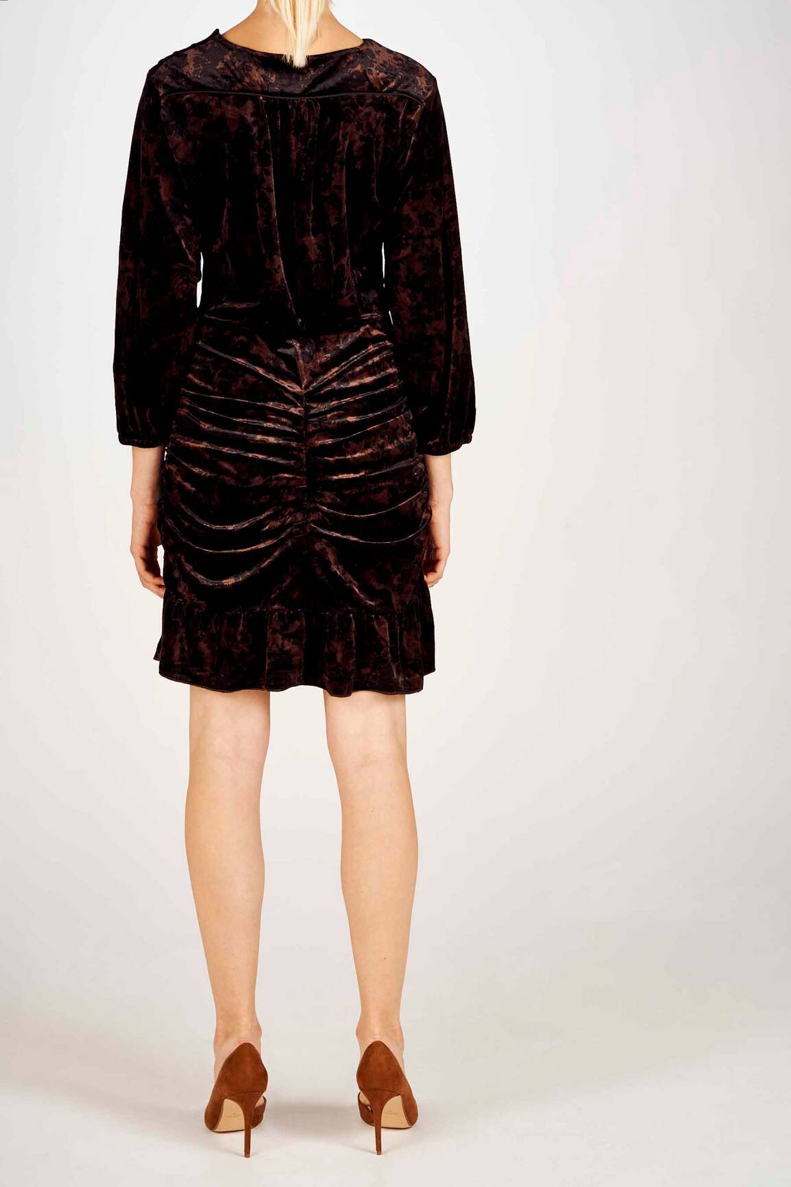 Pusilgių suknelė juodas DEUX. BY ELINE DE MUNCK moteris