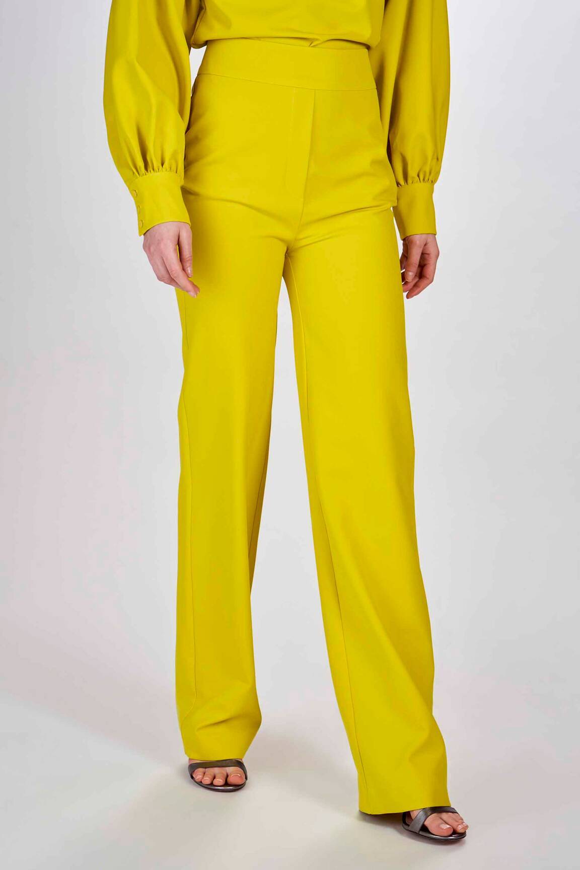 Pantalon geltona DEUX. BY ELINE DE MUNCK moteris