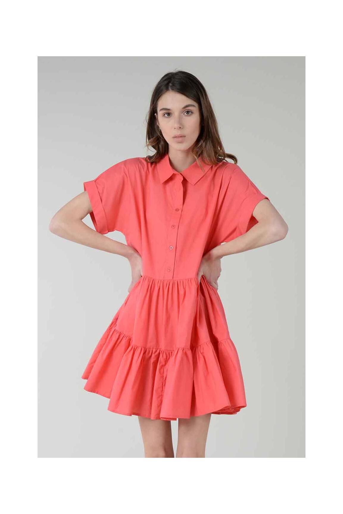 Trumpa suknelė rožinė MOLLY BRACKEN moteris