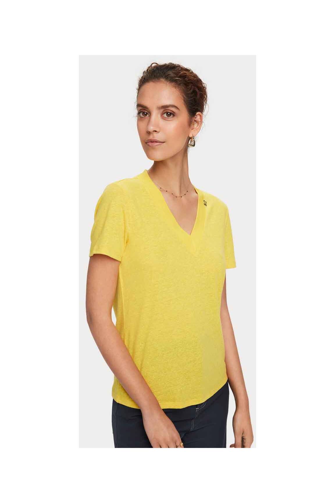 T-marškinys geltona SCOTCH & SODA moteris