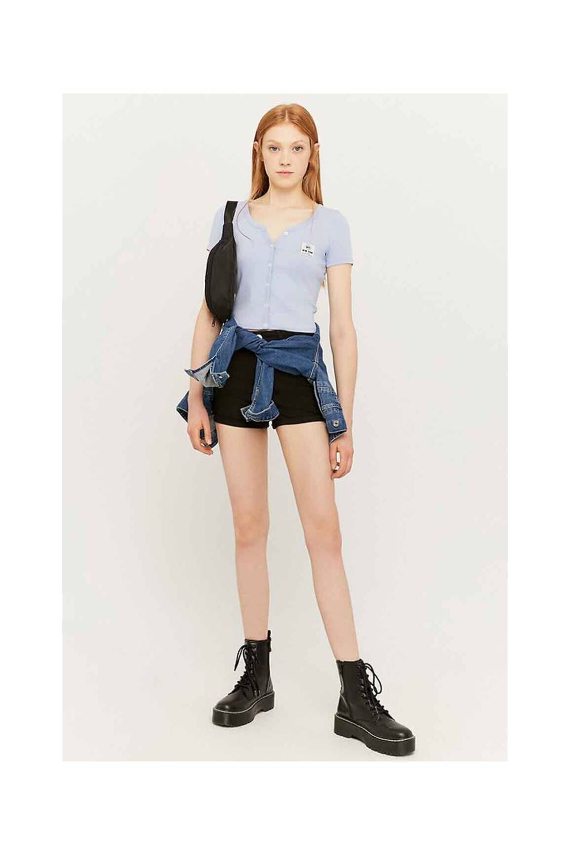 Trumpa rankoviai liemenė mėlyna TALLY WEIJL moteris