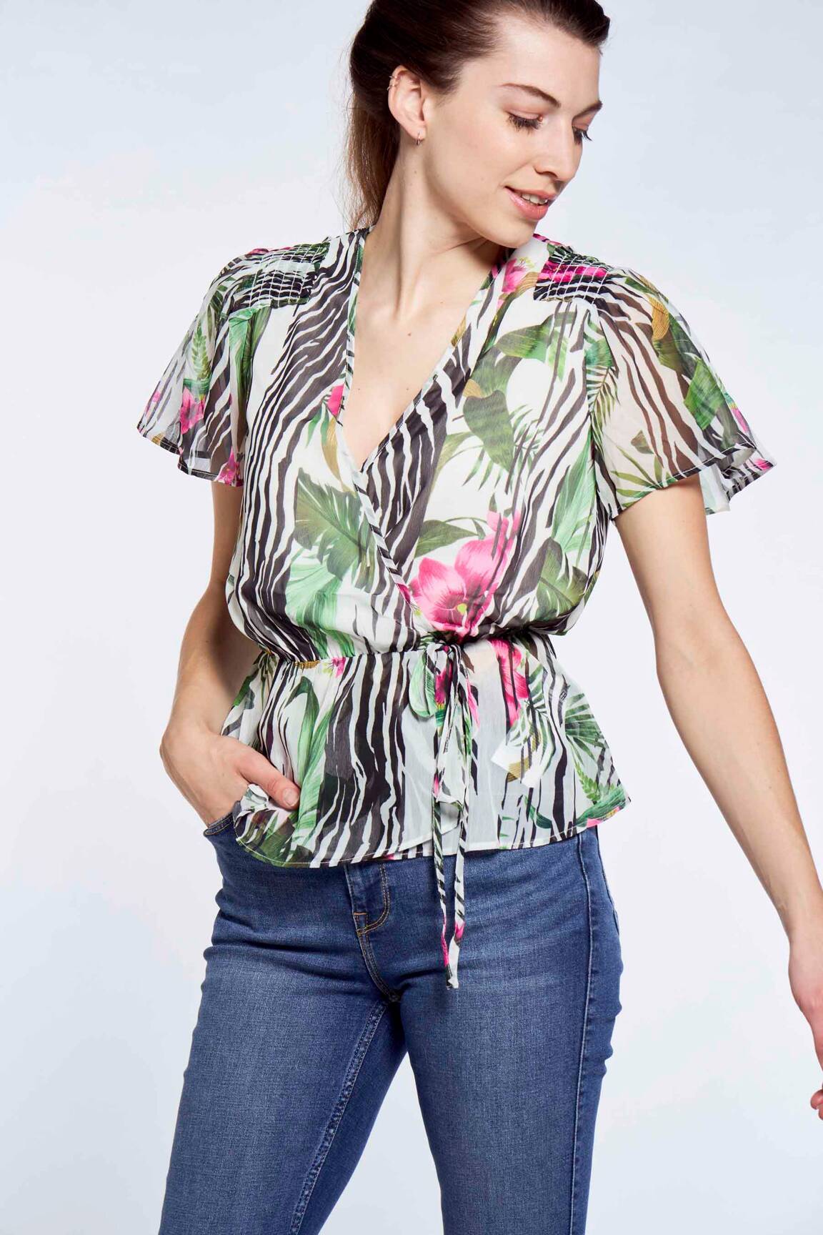 Bluzonai baltas GUESS moteris