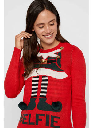 Megztinis raudona VERO MODA moteris