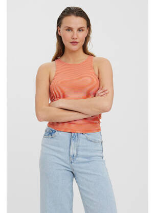 Marškiniai be rankovių oranžinė VERO MODA moteris