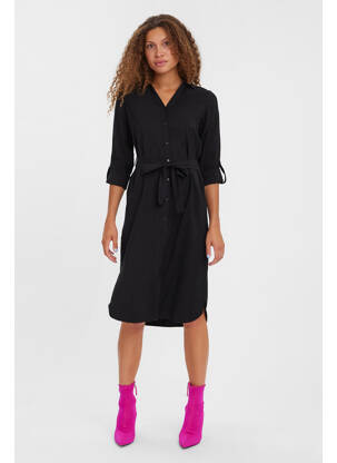 Pusilgių suknelė juodas VERO MODA moteris