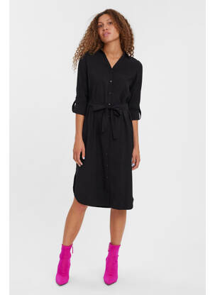 Pusilgių suknelė juodas VERO MODA moteris