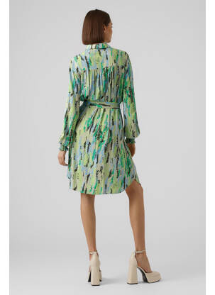 Pusilgių suknelė žalias VERO MODA moteris