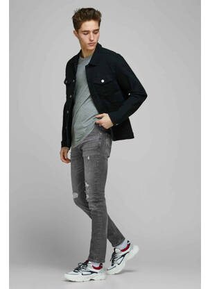 Lieknos džinsai pilka JACK & JONES vyras