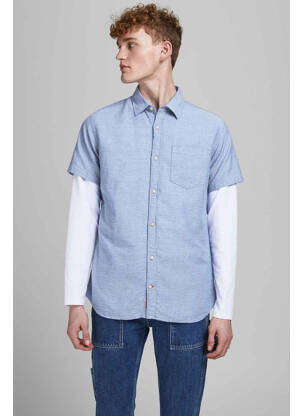 Trumpa rankovė marškiniai mėlyna JACK & JONES vyras